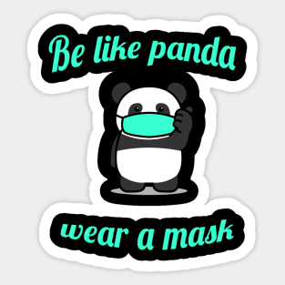 Safe Panda wear a mask Sticker